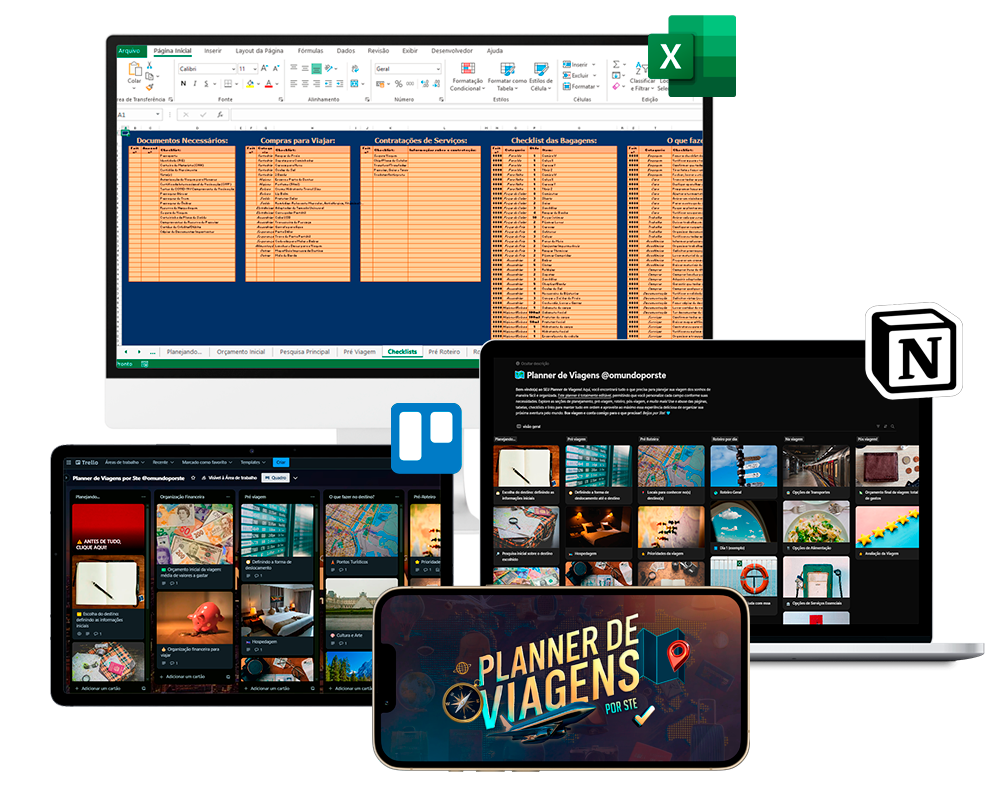 Planner de Viagens por Ste